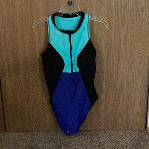 Colorblock Sleeveless Swimsuit